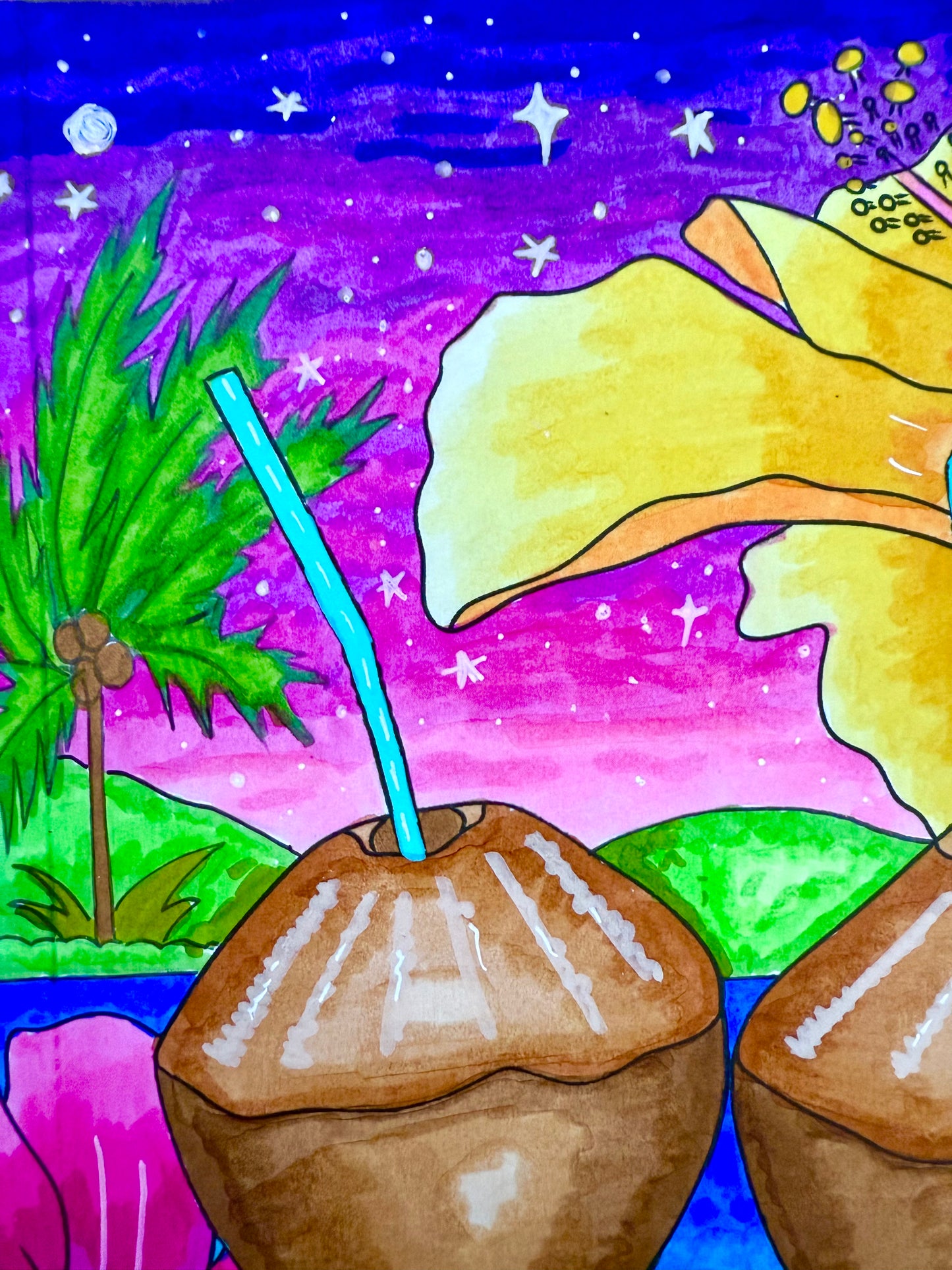 Workshop tips y atardeceres en marcadores de alcohol - Solsticio Color